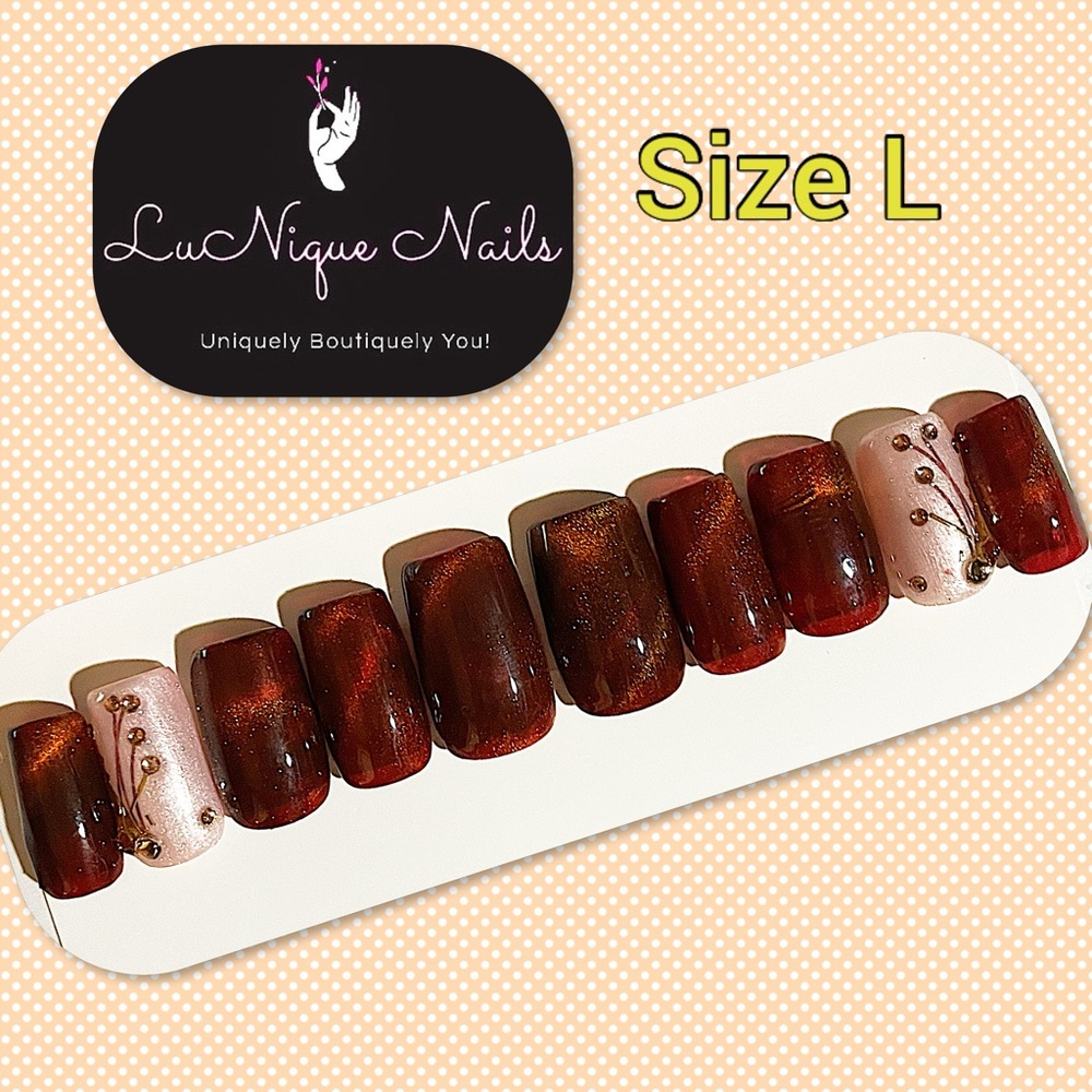 Cat A Lilly Press On Nails-Size L